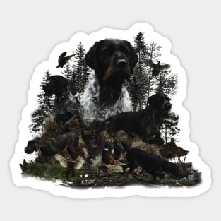 German Wirehaired Pointers Sticker